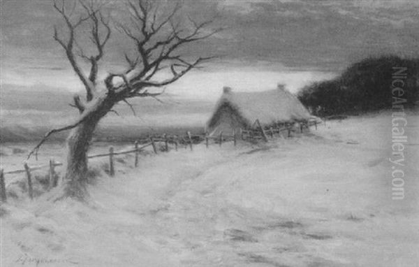 Keeper's Cottage Oil Painting by Joseph Farquharson