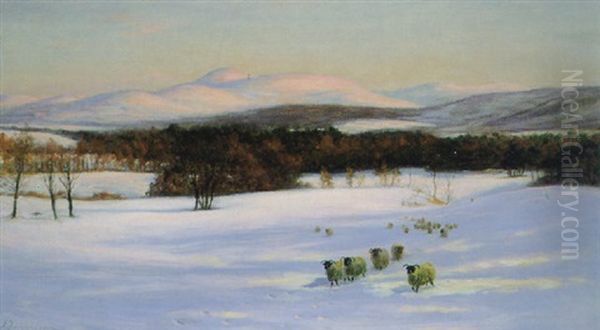 Ben Rhines, Easter Ross Oil Painting by Joseph Farquharson