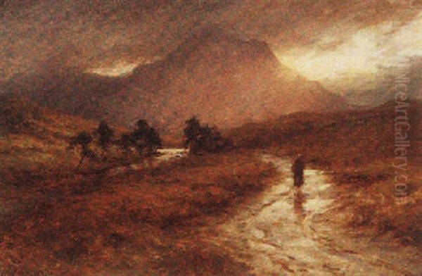 Figure On A Path Oil Painting by Joseph Farquharson