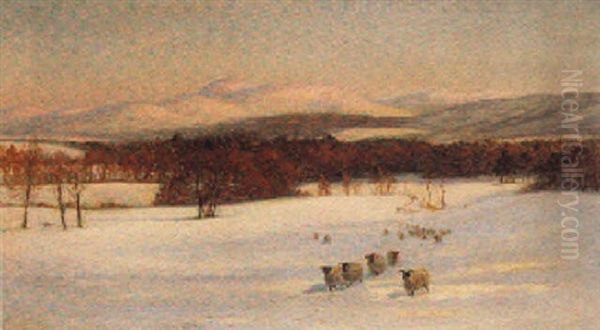 Ben Rhines, Easter Ross Oil Painting by Joseph Farquharson