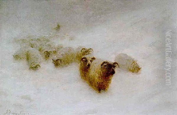 Blinding Drifts Oil Painting by Joseph Farquharson