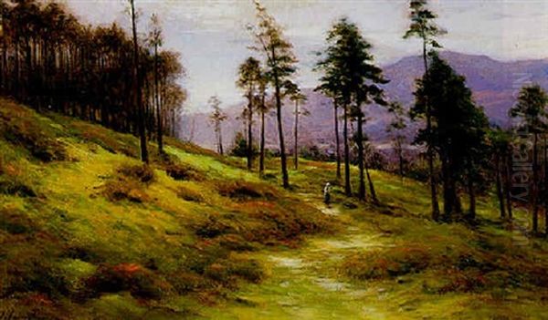 The Edge Of The Forest, Deeside Oil Painting by Joseph Farquharson