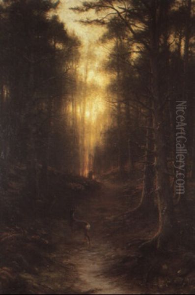 Startled Oil Painting by Joseph Farquharson