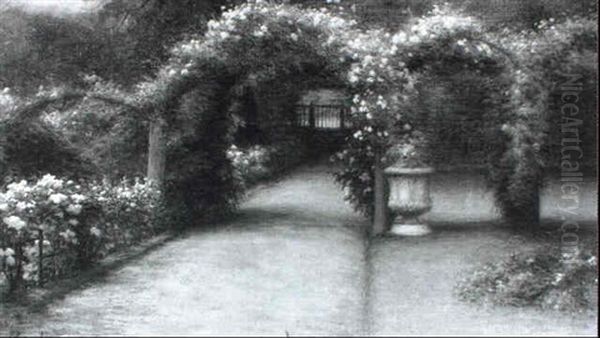 The Garden At Finzean Oil Painting by Joseph Farquharson