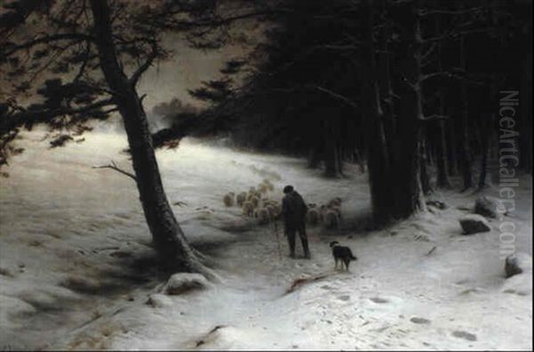 To Winter Quarters Oil Painting by Joseph Farquharson