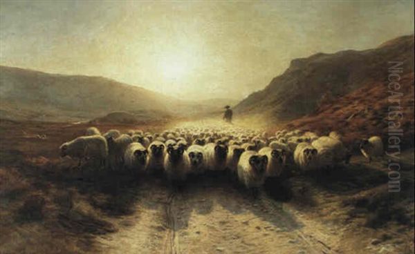 Leaving The Hills Oil Painting by Joseph Farquharson