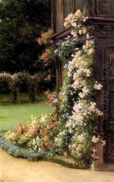 In The Garden Oil Painting by Joseph Farquharson