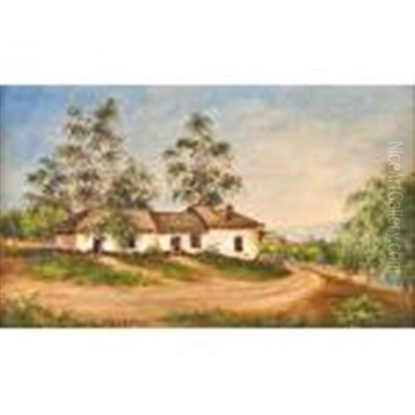 Untitled (cottage) Oil Painting by Ellen Francis Burpee Farr