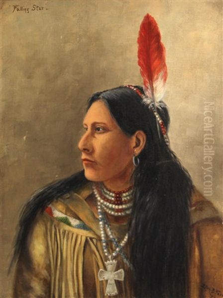 Portrait Of Falling Star Oil Painting by Ellen Francis Burpee Farr