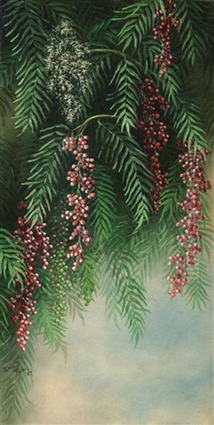 Pepper Tree Oil Painting by Ellen Francis Burpee Farr