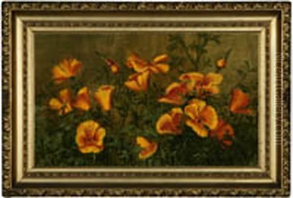 California Poppies Oil Painting by Ellen Francis Burpee Farr