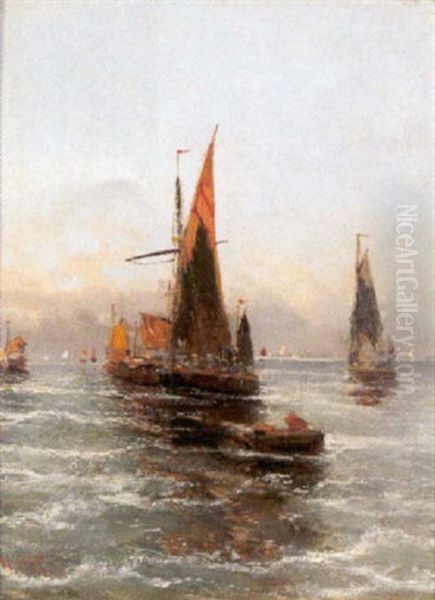 Marinestuck Oil Painting by Henri Farre