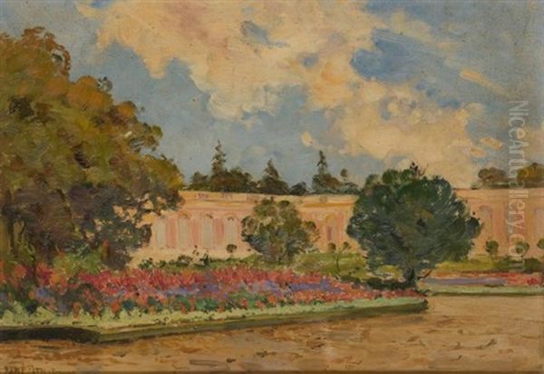 Palace Garden Oil Painting by Rene Maurice Fath