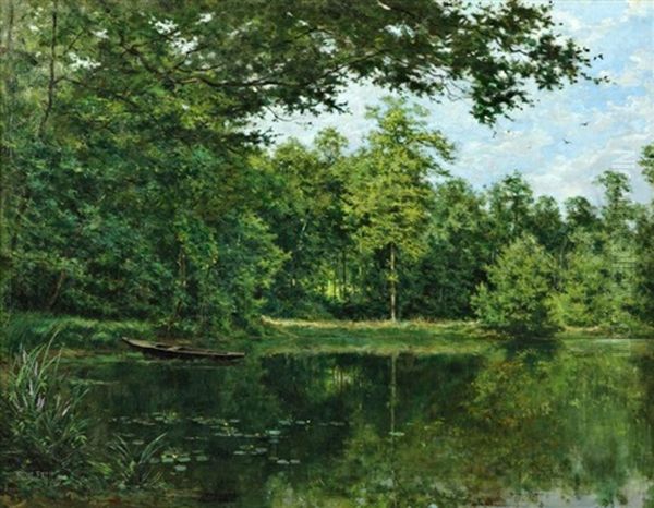 L'etang Oil Painting by Rene Maurice Fath