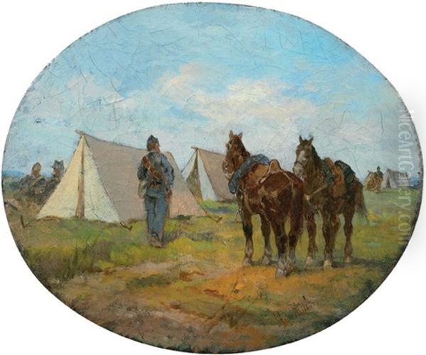 Riposo Al Campo Oil Painting by Giovanni Fattori