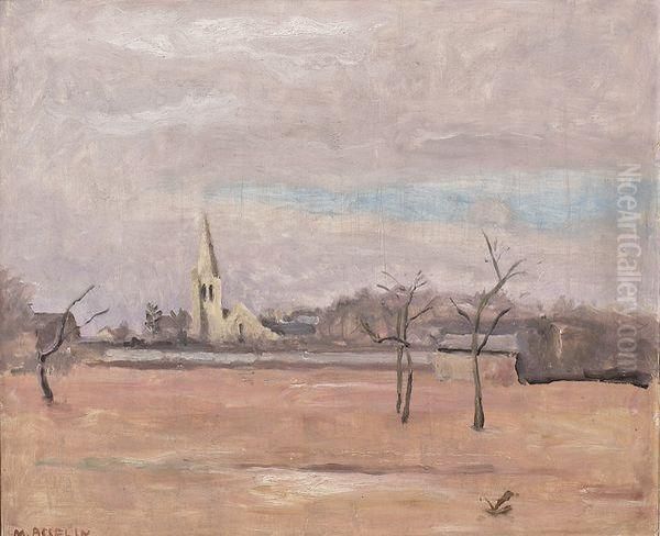 Paysage Avec Eglise Oil Painting by Maurice Asselin