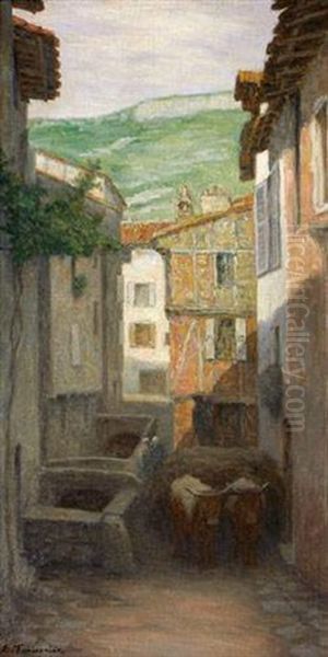 Ruelle Animee Oil Painting by Emile-Eugene Fauconnier