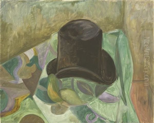 Still Life With A Top Hat Oil Painting by Henri Le Fauconnier