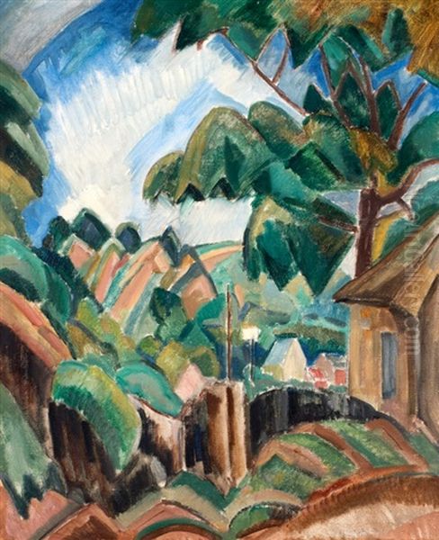 Berglandschap Bij Annecy, Frankrijk by Henri Le Fauconnier