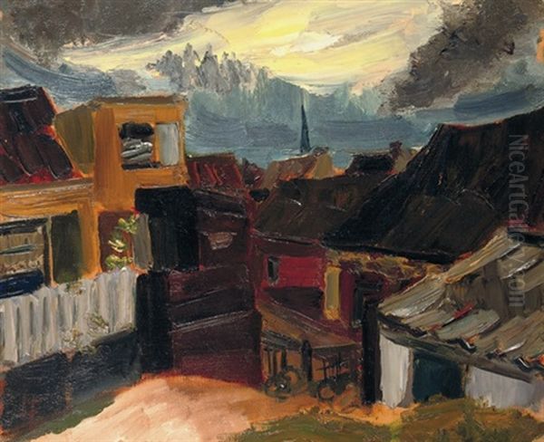 Landschap Zandvoort Oil Painting by Henri Le Fauconnier