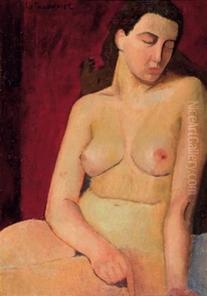 Nu Assise Oil Painting by Henri Le Fauconnier