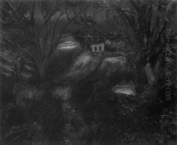 Paysage Nocturne Oil Painting by Henri Le Fauconnier