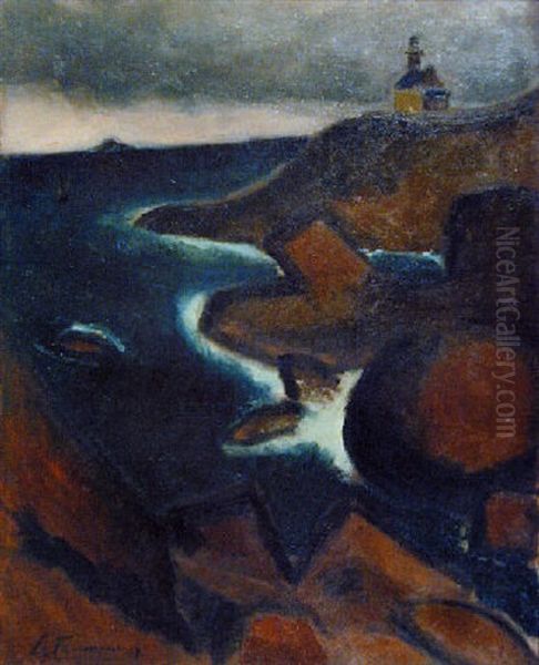 Le Phare A Ploumanac'h Oil Painting by Henri Le Fauconnier