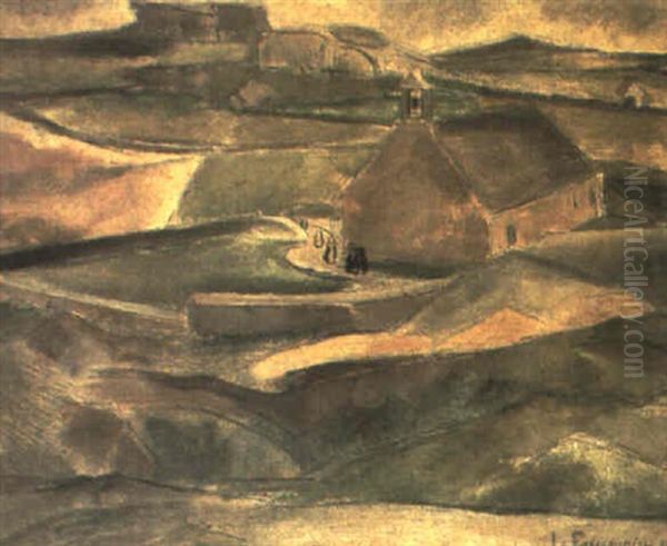 Ploumanach, Oratoire Dans Les Rochers Oil Painting by Henri Le Fauconnier