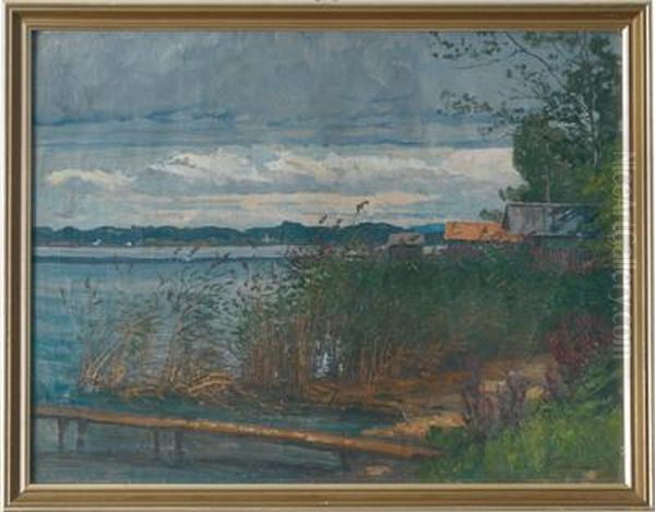 Landschaft Am See Oil Painting by Fanny Assenbaum