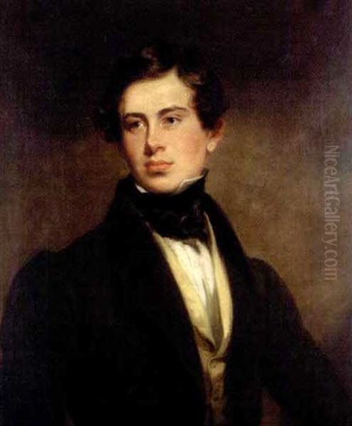 Portrait Of A Gentleman Oil Painting by Benjamin Rawlinson Faulkner