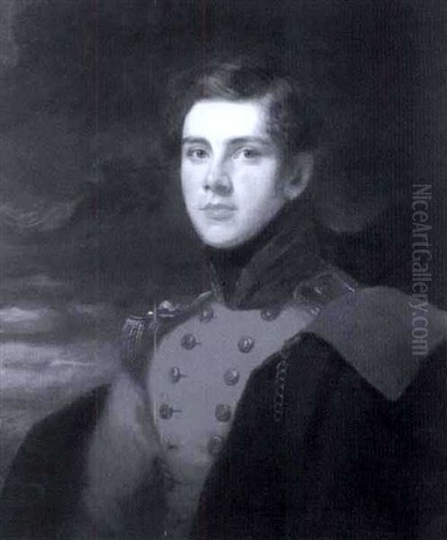 Portrait Of A Young Officer Oil Painting by Benjamin Rawlinson Faulkner