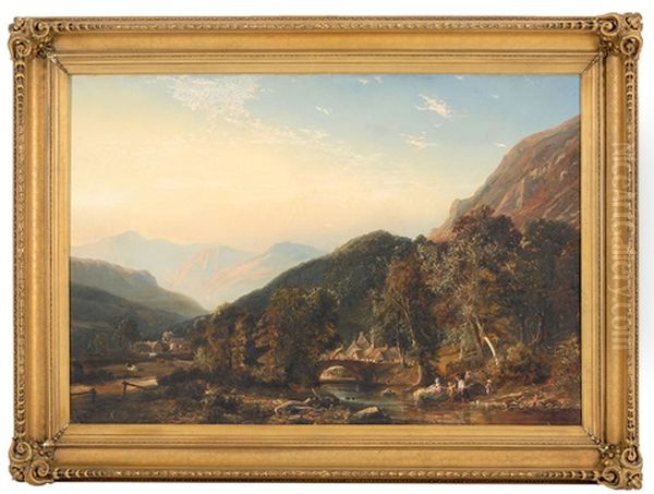 My Valley Of Glenmalure From The Foot Of Lugnaquilla Oil Painting by John Faulkner