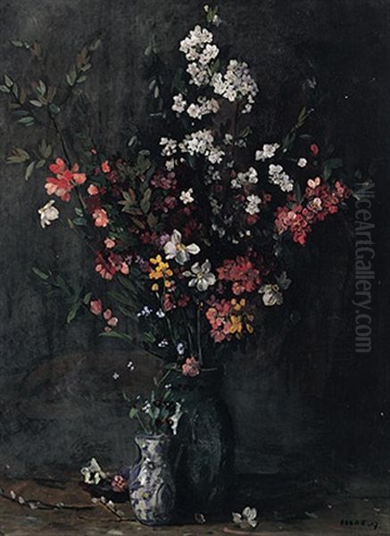 Meisterliches Blumenstilleben Oil Painting by Amandus Faure