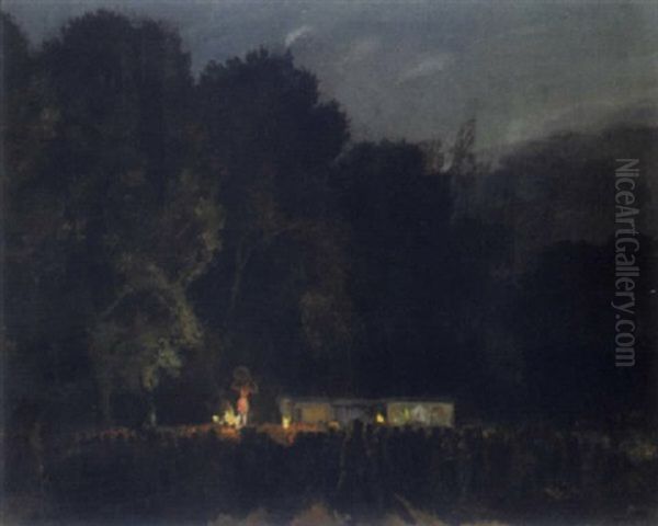 Nachtliche Feier Am Waldrand Oil Painting by Amandus Faure