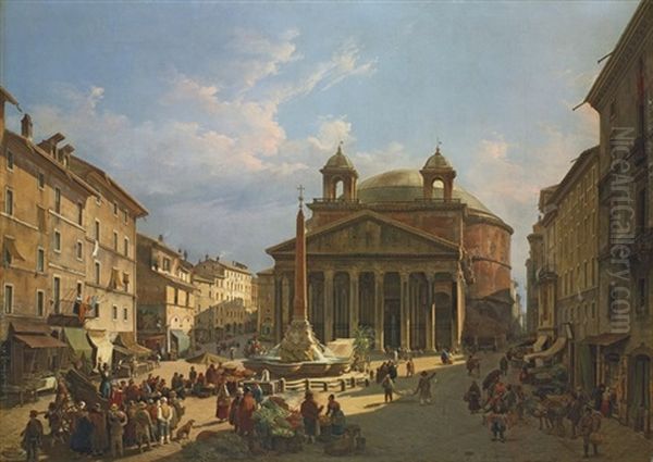 The Pantheon, Rome Oil Painting by Jean Victor Louis Faure