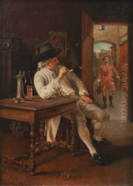 Le Fumeur De Pipe Oil Painting by Jean Baptiste Fauvelet