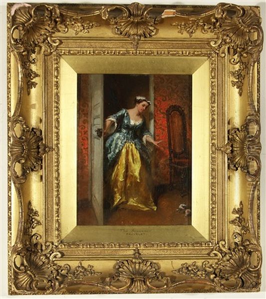 The Souvenir Oil Painting by Jean Baptiste Fauvelet