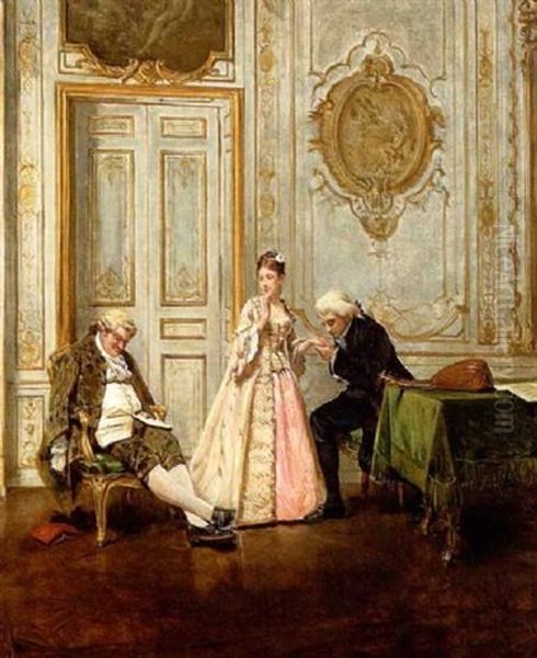 Die Gelegenheit Oil Painting by Jean Baptiste Fauvelet