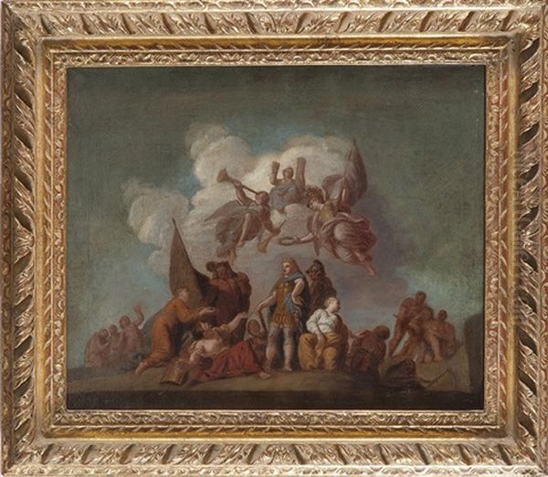 La Gloire De Philippe V Oil Painting by Henri-Antoine de Favanne