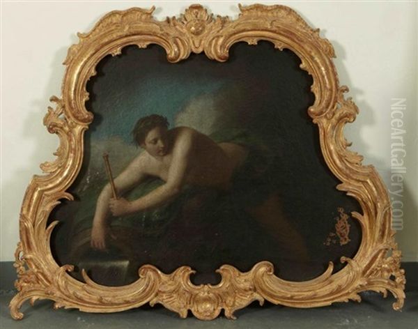 Allegorie Du Vent Et Allegorie De L'eau (pair) Oil Painting by Henri-Antoine de Favanne