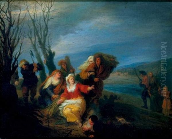 Allegorie De L'hiver Oil Painting by Henri-Antoine de Favanne