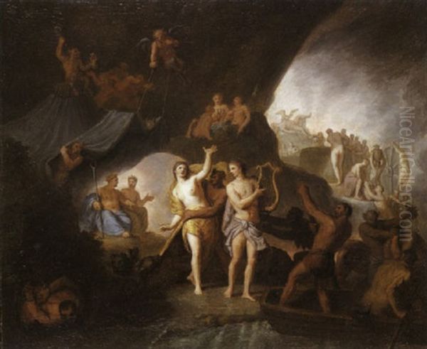 Orphee Aux Enfers Oil Painting by Henri-Antoine de Favanne