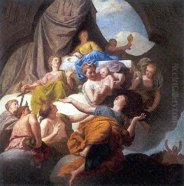 La Naissance D'adonis Oil Painting by Henri-Antoine de Favanne