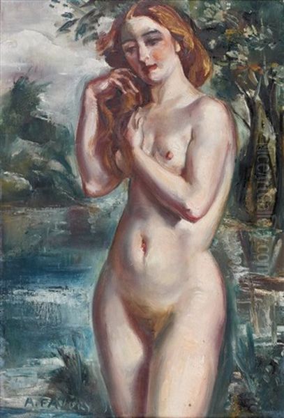 La Jeune Baigneuse Oil Painting by Andre Favory