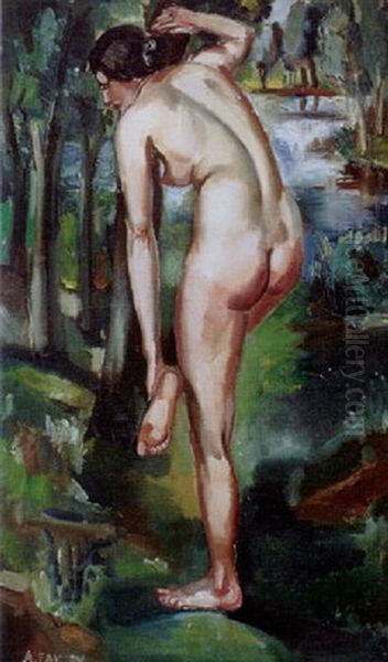 La Baigneuse Oil Painting by Andre Favory