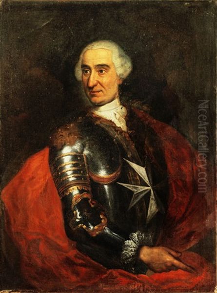 Ritratto Del Gran Maestro Emmanuel De Rohan-polduc Oil Painting by Antoine de Favray