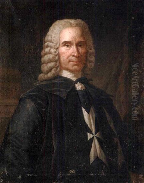 Portrait De Francois Ximenes De Texada (grand Maitre De L'ordre Souverain De Malte) Oil Painting by Antoine de Favray