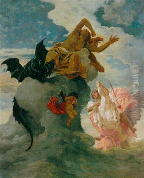 Perseus Und Andromeda Oil Painting by Giacomo Favretto