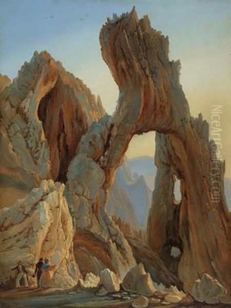 Arco Naturale, Capri Oil Painting by Thomas Fearnley