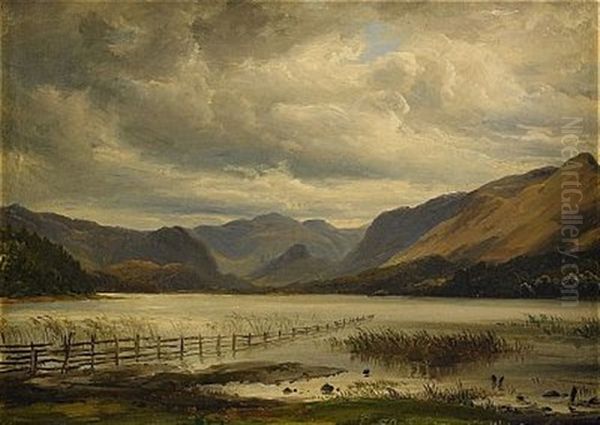 Landskap Fran Derwent Water, Lake District Oil Painting by Thomas Fearnley